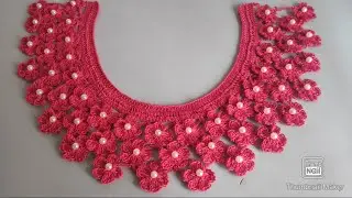 crochet beautiful yoke for girl (বড়দের কুশিকাটার গলা টিউটোরিয়াল ) by sui suta