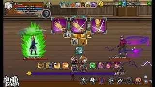 Ninja Saga Testing SKill Aspect of Fire Wind and Lightning on Pve #ninjasaga #naruto #boruto