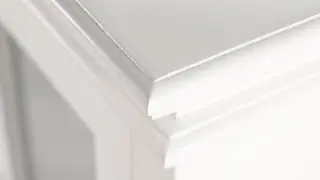 White Cabinet with 4 Glass Doors &ndash; Combining Storage and Style