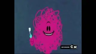 The mr men show clean teeth