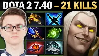 Invoker Epic MID with 21 Kills and Refresher - Dota 2 7.41