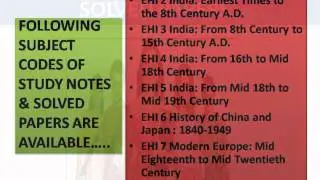 IGNOU EHI SOLVED PAPER