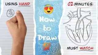How To Draw Human Heart with in 02 Minutes!