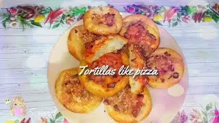 Лепешки как пицца. Tortillas are like pizza.