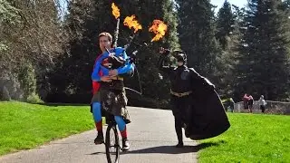 Ukulele Batman vs Bagpipe Superman - Theme Song Battle