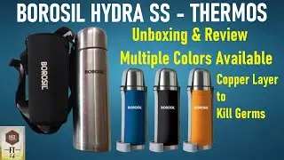 BOROSIL Hydra Thermos 1000ml Unboxing & Review |Guaranteed 24 hours hot & Cold Stainless Steel Flask