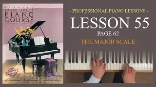 FREE Piano Lessons | Alfred Basic Adult Piano Course Lesson Book Level One | Lesson 55 Page 62