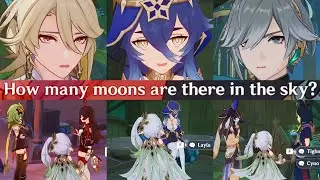 DAY 1!! THE MOON & LAYLA Cutscene Genshin Impact LUNA II  Ruins Exploration Fieldwise Center Sumeru