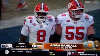 Clemson RB Adam Randall 1 yard TD run vs. Penn State in Bad Boy Mowers Pinstripe Bowl