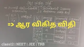 ஆர விகித விதி | திட நிலைமை | Radius ratio rule class12 tamil Solid state | @SANTHOSHCHEMISTRY