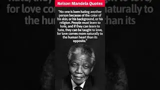 No one is born hating another... | Nelson Mandela Quotes | Quotes Status | #quotes #motivation
