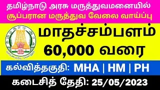🩺Govt Medical Recruitment 2023 l Apply for Hospital Quality Manager Post | Salary ₹60,000