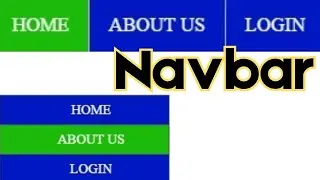 Vertical & Horizontal Navigation Bar using HTML CSS