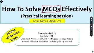 How to Solve MCQs Effectively with *DECODE* Approach || Elimination Method || Taj Baba