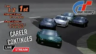 Gran Turismo 2 Career Mode Continues | PS1 Retro Racing Live Stream &ndash; GT Mode Part 2