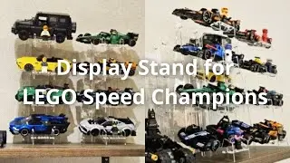 Display Stand for LEGO Speed Champions with Stud Minifigures