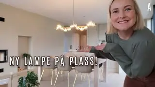 Kjøkkenet er endelig ferdig, henger opp lampe og bylunsj - vlogg I KAJA-MARIE
