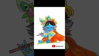 Cute 🥰 Little Krishna Drawing 🥰❤️&zwj;🩹✍️, Shree Krishna Drawing Sketch ✍️#shorts #krishna #drawing #art