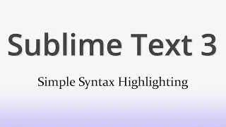 Easy Syntax Highlighting in Sublime Text