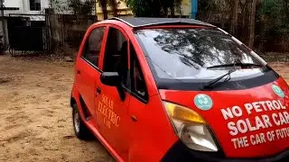 West Bengal Businessman Manojit Mandal turns Tata Nano into Solar Car, drives 100km for just Rs 30