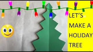 Online STEM Classroom Home School Symmetrical Christmas Tree Holiday Tree Construction Paper Easy
