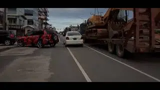 cyclists view sheriff street Georgetown Guyana
