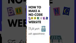 How to Make a FREE NO-CODE Appointment BOOKING Website #howto #bookingwebsite