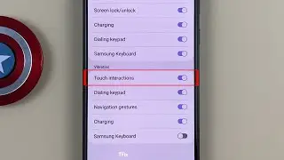 Touch interactions, Vibration when touching navigation buttons on Samsung M31 Android 12