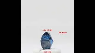 NATURAL LOOSE ROUND DIAMOND COBALT BLUE COLOR ROUND BRILLIANTCUT DIAMOND 0.26TCW