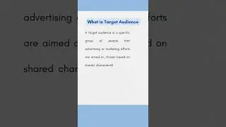 What is Target Audience | Student Notes |