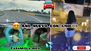 🤩Año nuevo en Colombia 🇨🇴 ✨Brindando con amigos 🥂
