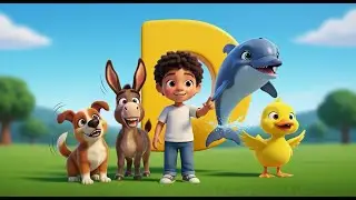 Learn the Letter D 🎵 | Dog, Duck, Donkey & Dolphin Song