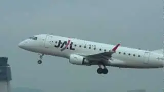 【HD】J-AIR Embraer170 JA212J 大阪空港32L離陸 take off Osaka 32L