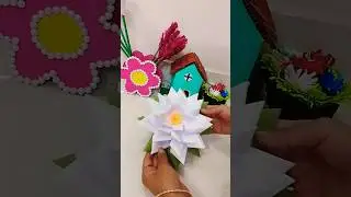 Saraswati Puja Special Craft ✨ Paper Lotus Flower#trending #shorts