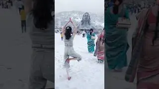 snow effect to Aadi Yogi#snow #aadiyogi #snoweffect