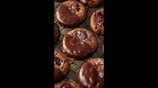 Cherry Chocolate Cookies 🍫 Chocolate-Dipped Treats