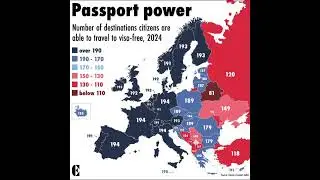 Passport Power of European countries! #map #passport #power #europe #youtubeshorts