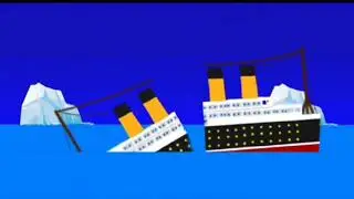 Sinking Of RMS Titanic Years 1912, 1960, 2025, 2030, (Sinking Animation)