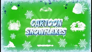 🌨️ 2D FX Cartoon Snow: Animation Library on Green Screen!