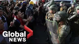 Chile protests: Police face off with protesters as tensions flare in Santiago