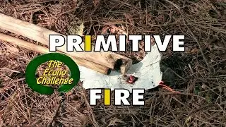 Fire By Friction - First Hand Drill Coal - Primitive Fire Technique