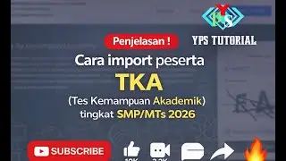 Penjelasan dan Cara import peserta TKA tingkat SMP MTs 2026