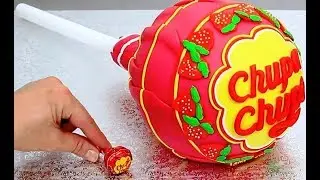 HUGE CHUPA CHUPS Cake with SURPRISE Inside |  Cakes That Look Like Real Things