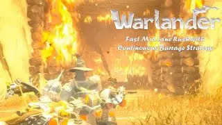 Warlander Gameplay - Fast mid lane rush with continuous barrage strategy