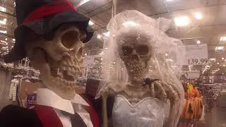 Costco Bride and Groom Animated Newly Dead Skeletons Halloween 2021