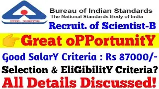 BIS Recruit. 2020 for Scientist-B Posts EliGibilitY & Selection Criteria & Online Form kabse?