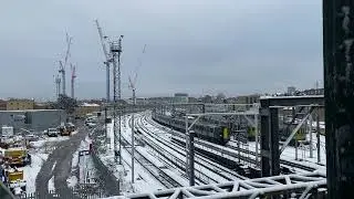 Train in the snow