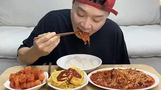 입맛 싸악 올라오는 쭈꾸미볶음🔥 흰쌀밥에 쓱쓱 비벼 먹었습니다! 한식 먹방