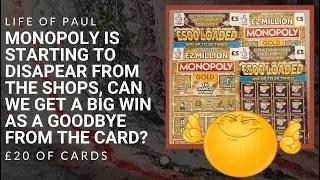 &pound;20 of scratch cards. A mix of Monopoly Gold and &pound;500 Loaded scratch cards from the Lottery.