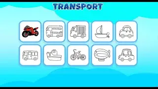 Draw and Color a Motorcycle | Fun Coloring Game for Kids